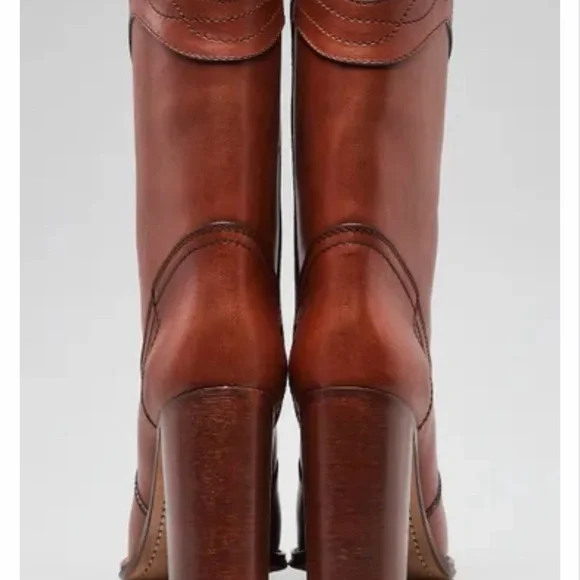 Saint Laurent Brown Heeled Boots - Picture 2 of 10